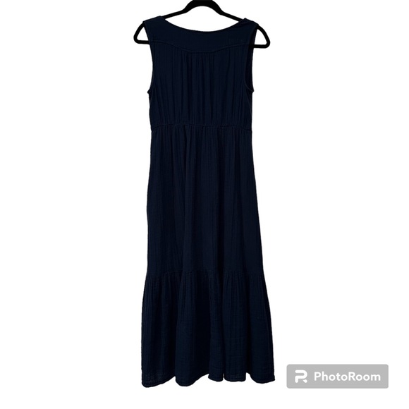 Time and Tru Women's Button Front Maxi Dress - Picture 4 of 4